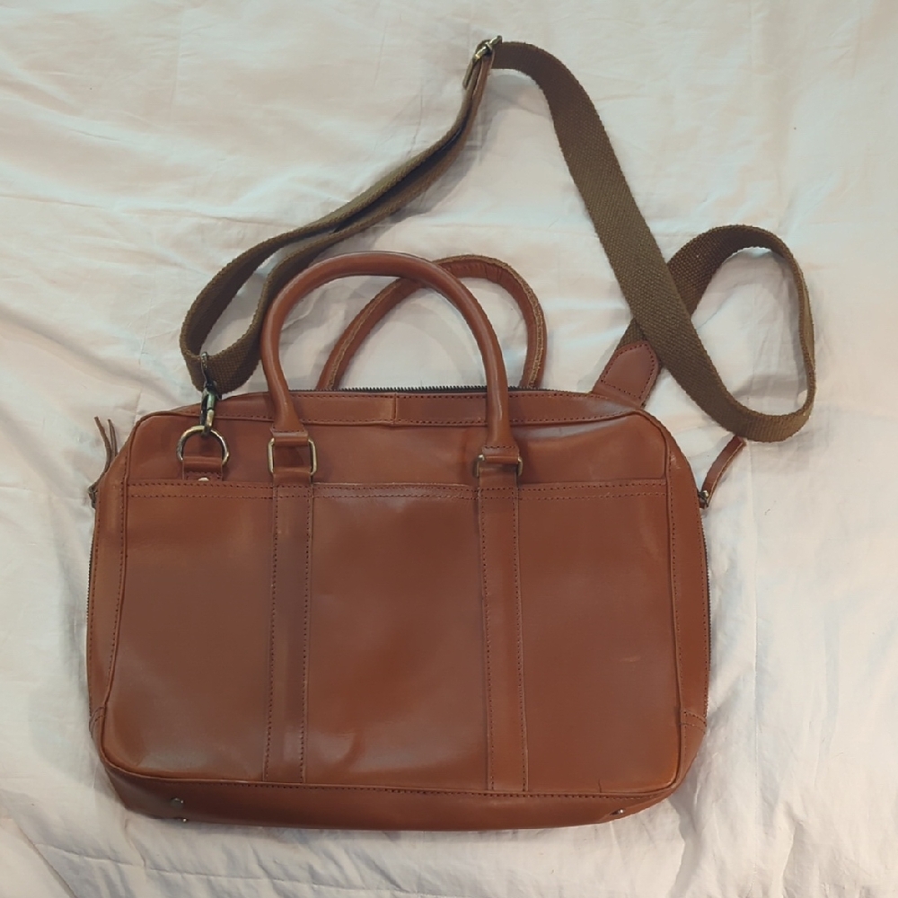 Brown Leather Men's Bag - Picture 2 of 7